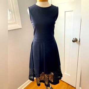 French Connection black dress with lace bottom
